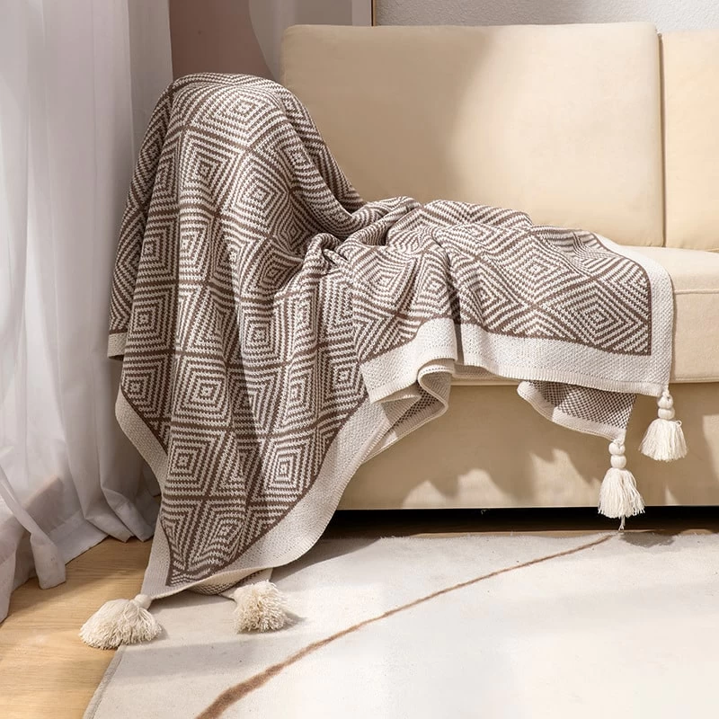 Plaid Canapé Géométrie Bicolore 1 Plaid Canapé Géométrie Bicolore