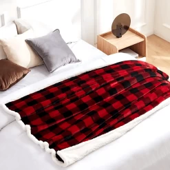 Plaid Polaire Carreaux Style Tartan -Confort Paradis Plaid polaire carreaux style tartan 3