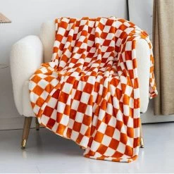 Plaid Enfant Polaire Damier [Bon Plan -20%] -Confort Paradis Plaid polaire rouge 1 1