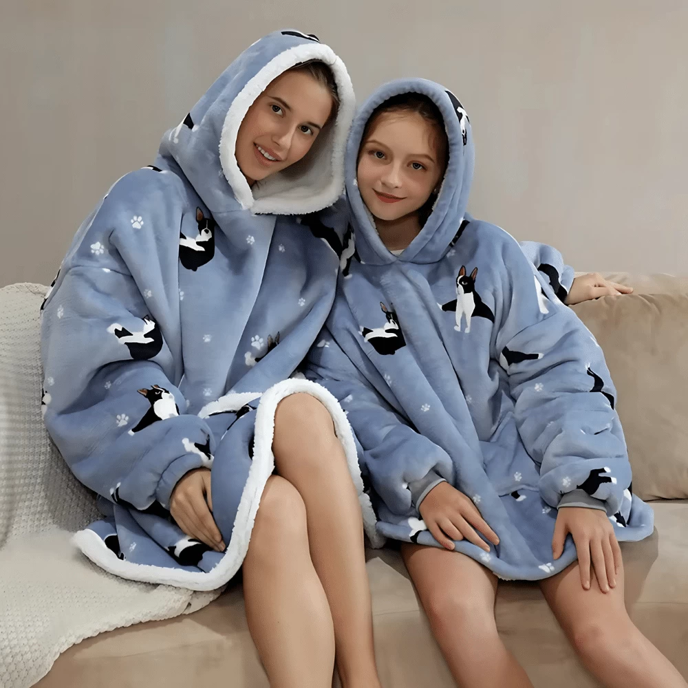 Pull Plaid Bleu Chiens Flying Dogs 2 Pull Plaid Bleu Chiens Flying Dogs – Image 2