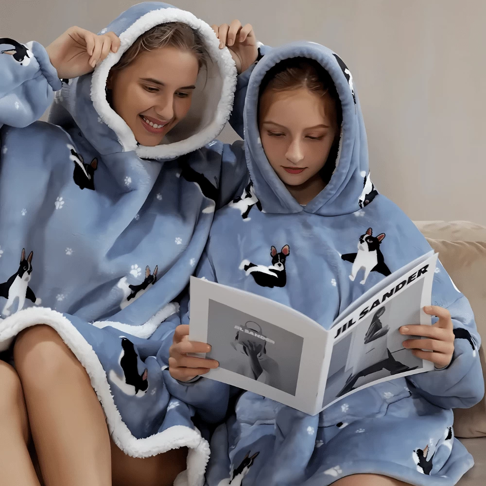 Pull Plaid Bleu Chiens Flying Dogs 3 Pull Plaid Bleu Chiens Flying Dogs – Image 3