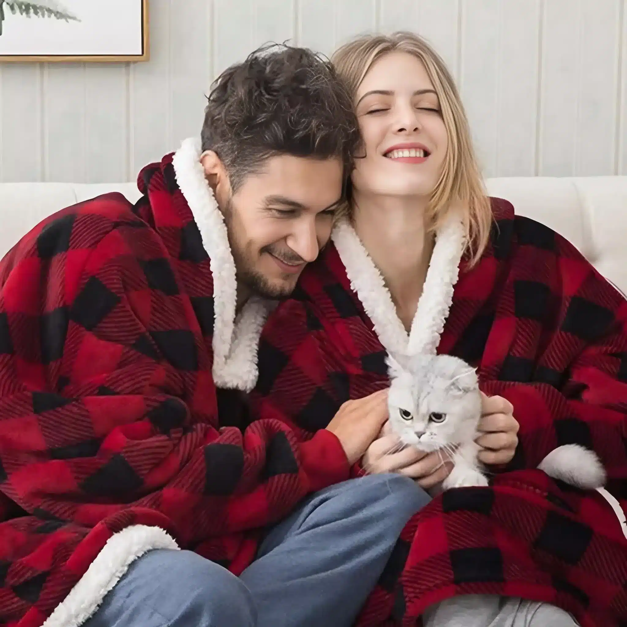 Pull Plaid Carreaux Rouge Et Noir 3 Pull Plaid Carreaux Rouge Et Noir – Image 3