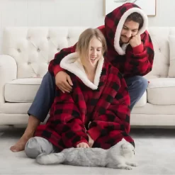 Pull Plaid Carreaux Rouge Et Noir