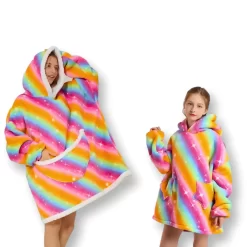 Pull Plaid Oversize Multicolore étoiles