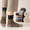 Chaussettes Chaudes Homme Teintes Nature Lot 5 Paires