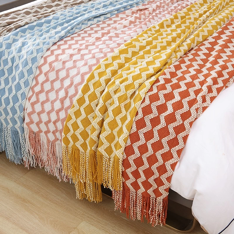 Plaid Chaud Hiver Motifs Nordiques Bicolores 3 Plaid Chaud Hiver Motifs Nordiques Bicolores – Image 3