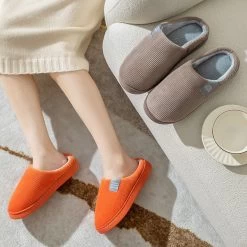 Chaussons Femme Confort Côtelé