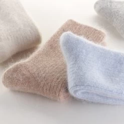 Chaussettes Chaudes Femme Laine Unies