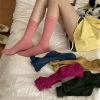 Chaussettes Chaudes Femme Coton Unies