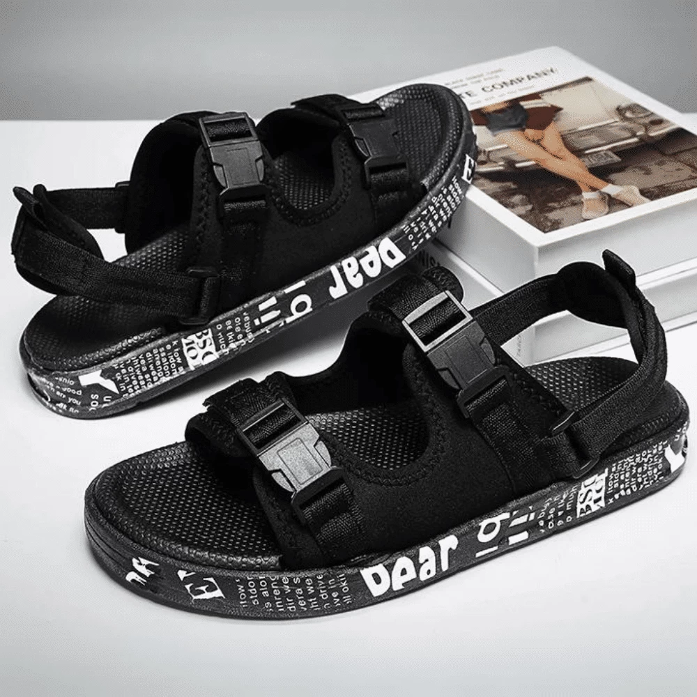 Sandales Confort Noires Clip & Go 4 Sandales Confort Noires Clip & Go – Image 4