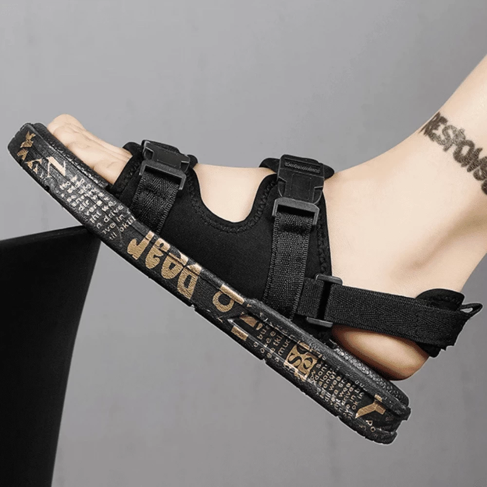 Sandales Confort Noires Clip & Go 5 Sandales Confort Noires Clip & Go – Image 5