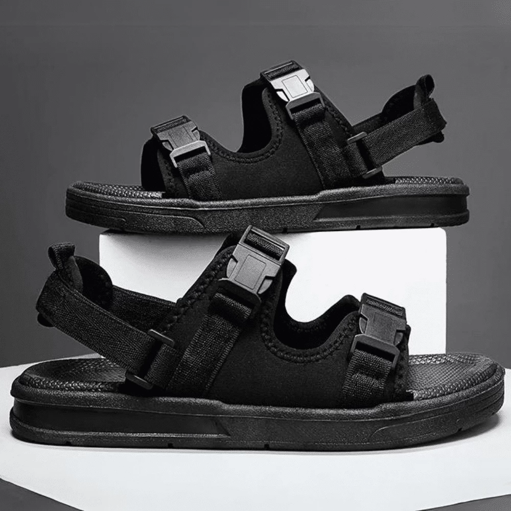 Sandales Confort Noires Clip & Go 6 Sandales Confort Noires Clip & Go – Image 6