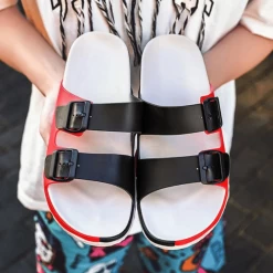 Sandales Homme Deux Bandes Colourful 14 Sandales Homme Deux Bandes Colourful -Confort Paradis Sandales homme deux bandes Colourful 3