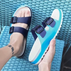 Sandales Homme Deux Bandes Colourful 10 Sandales Homme Deux Bandes Colourful -Confort Paradis Sandales homme deux bandes Colourful 4