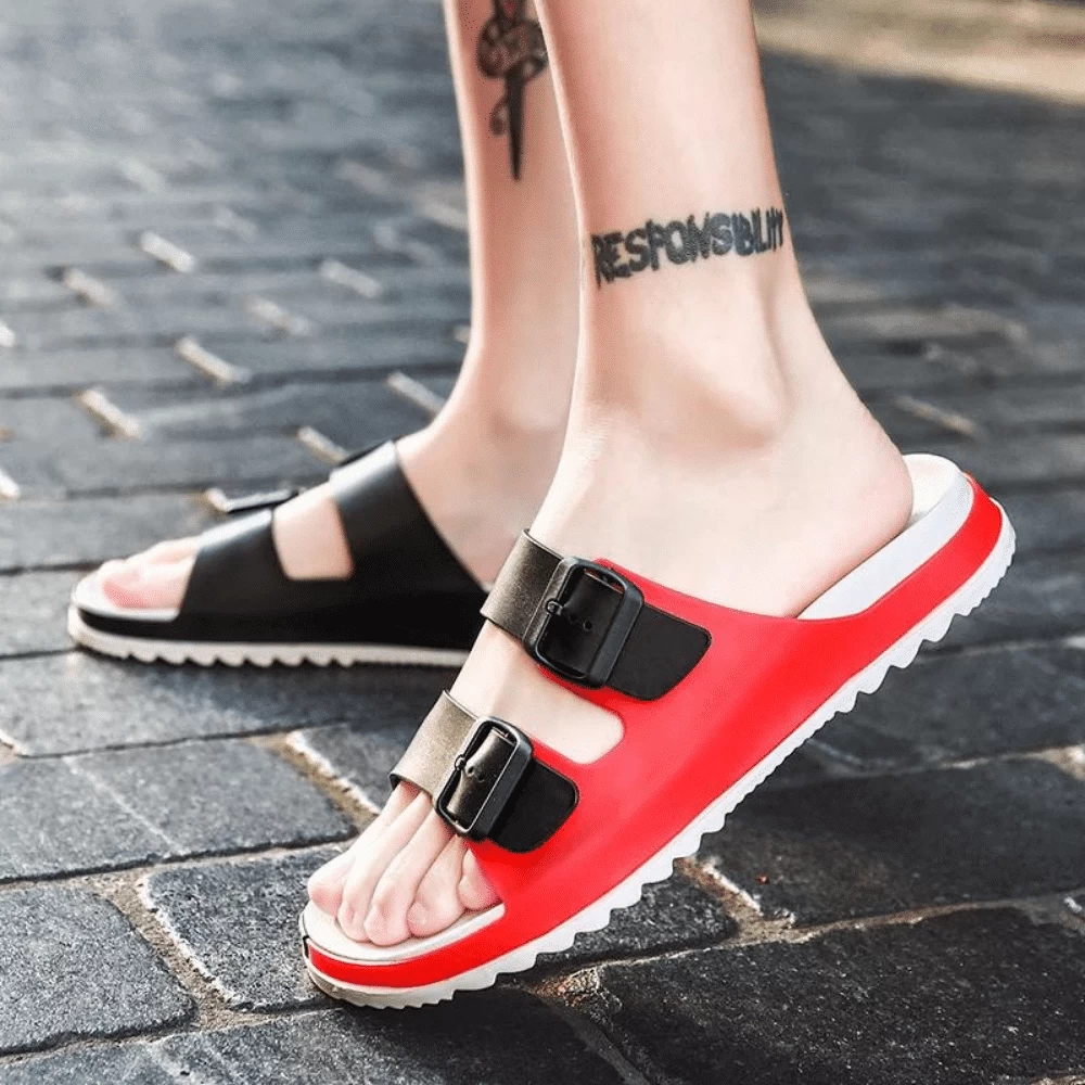 Sandales Homme Deux Bandes Colourful 4 Sandales Homme Deux Bandes Colourful – Image 4