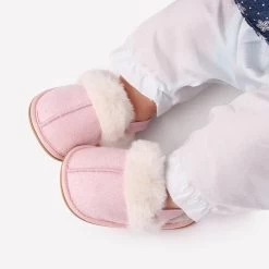 Chaussons Bébé Fille Fourrés à Lanière -Confort Paradis Sb4083b58544049b593673b5b6bf82a0eD