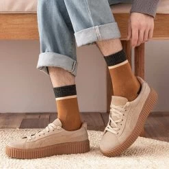 Chaussettes Chaudes Homme Coton Tricolores Lot 3 Paires