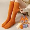 Chaussettes Thermiques Femme Unies Montantes Genoux