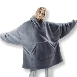 Plaid Sweat Capuche Uni -Confort Paradis Sweat plaid capuche uni 5