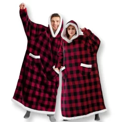 Plaid Sweat Long Capuche Carreaux