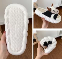 Chaussons Vache Claquette Originale -Confort Paradis Vache semelle