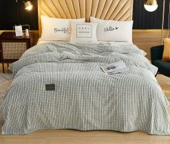 Plaid Cocooning En Polaire épaisse Effet Velours